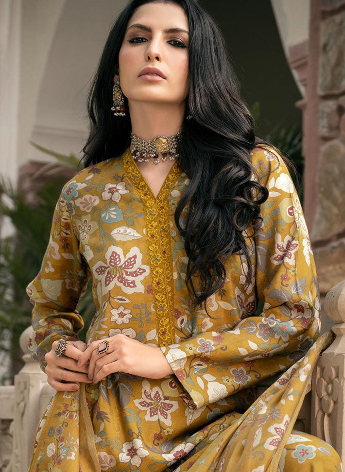 Elegant Party Wear Muslin Suit Material for Women – Unstitched Set