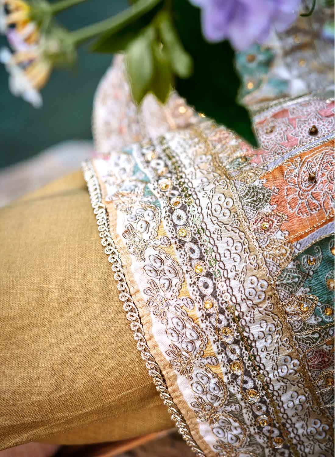 Beige Unstitched Pashmina Winter Suit Set Dress Material for Women