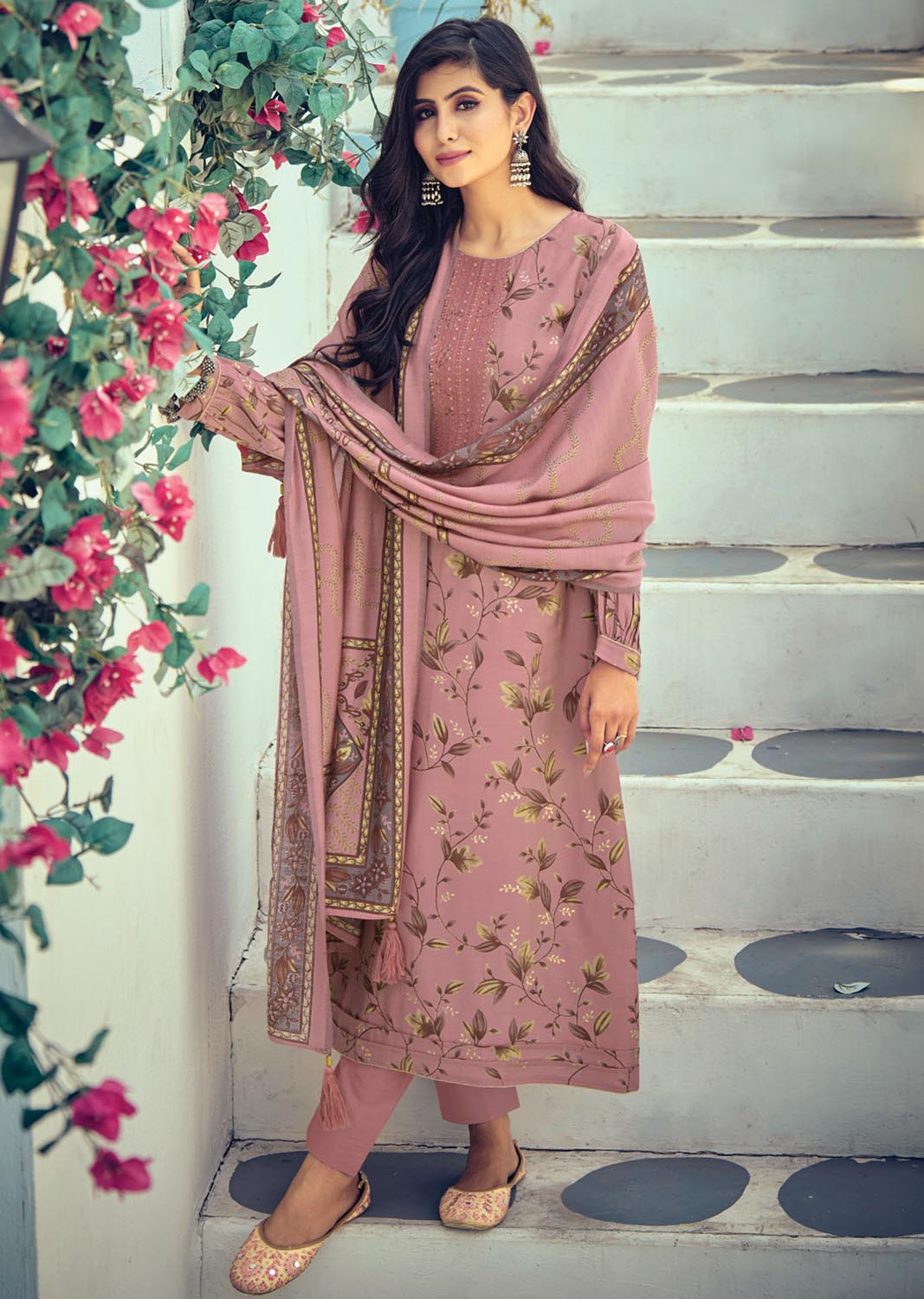 Latest Design Pure Muslin Party Wear Unstitched Women Salwar Suit