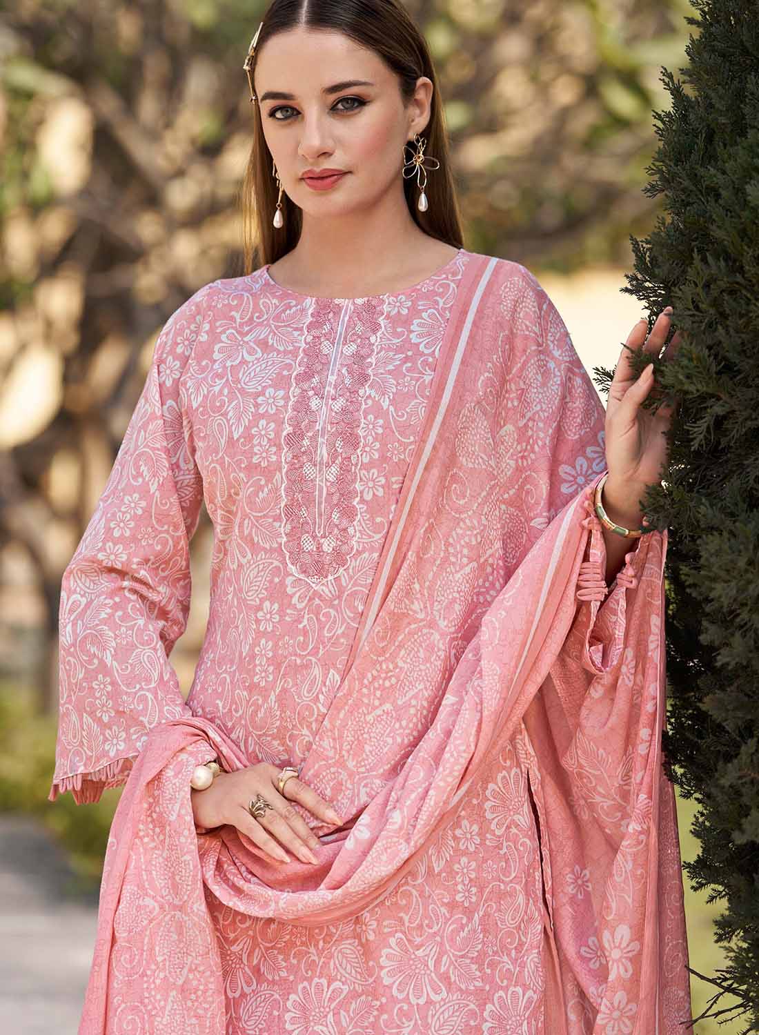 Daily Wear Pure Cotton Unstitched Salwar Suit Material for Women