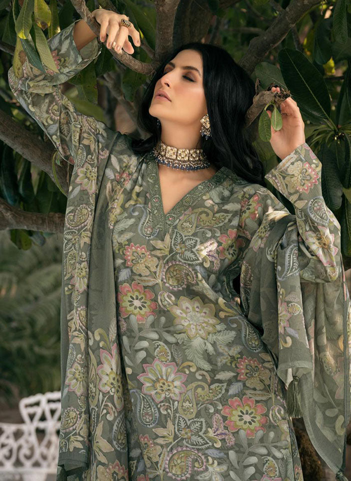 Party Wear Viscose Muslin Unstitched Suit Dress Material for Women