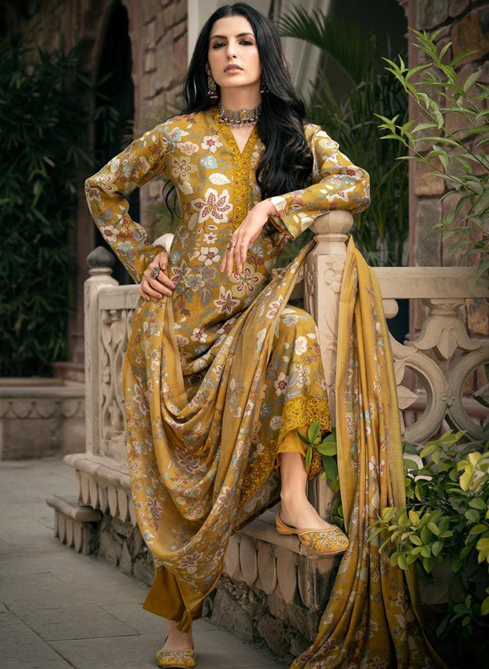 Elegant Party Wear Muslin Suit Material for Women – Unstitched Set