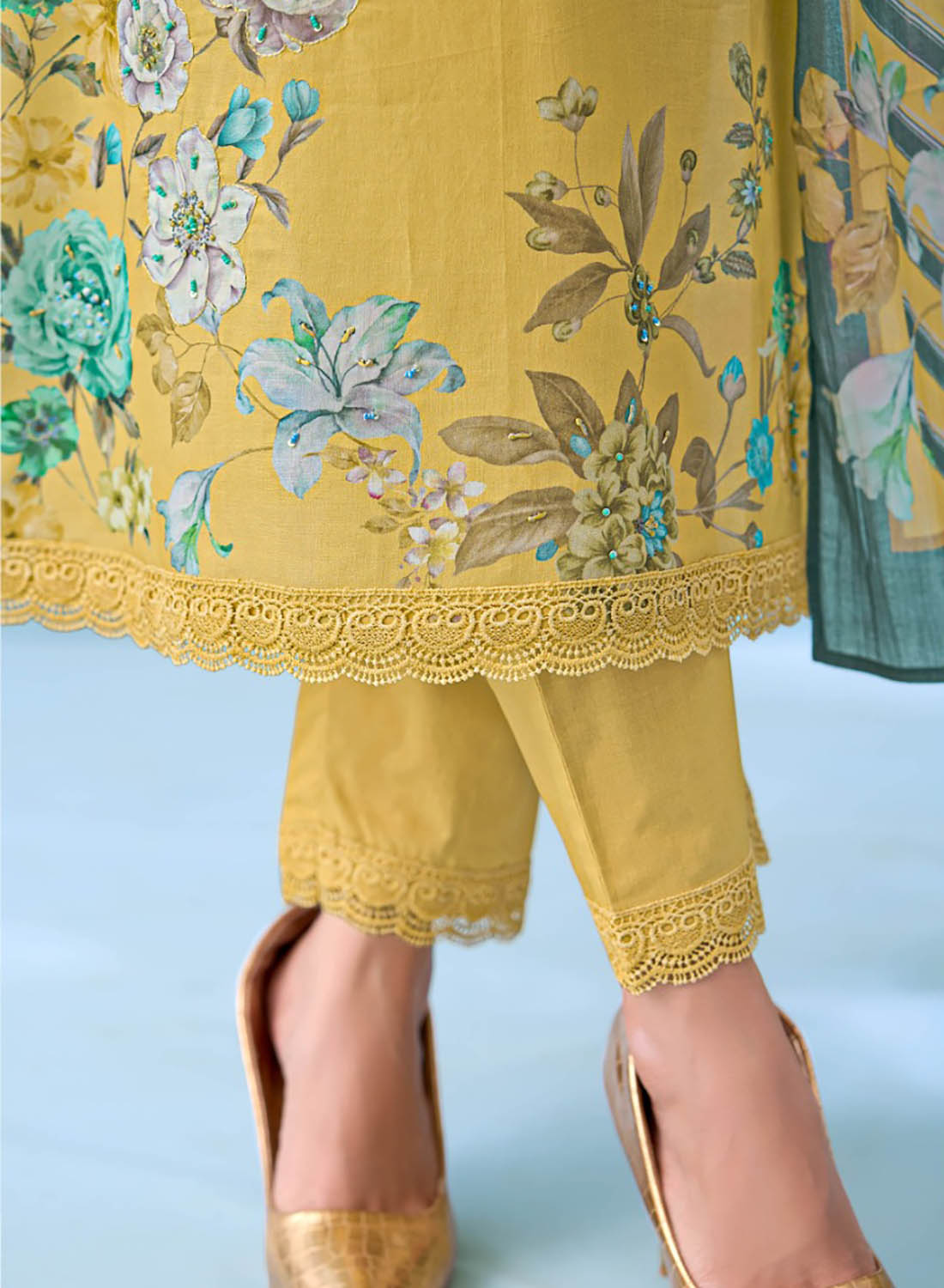 Women Pure Cotton Printed Unstitched Suit Material with Dupatta