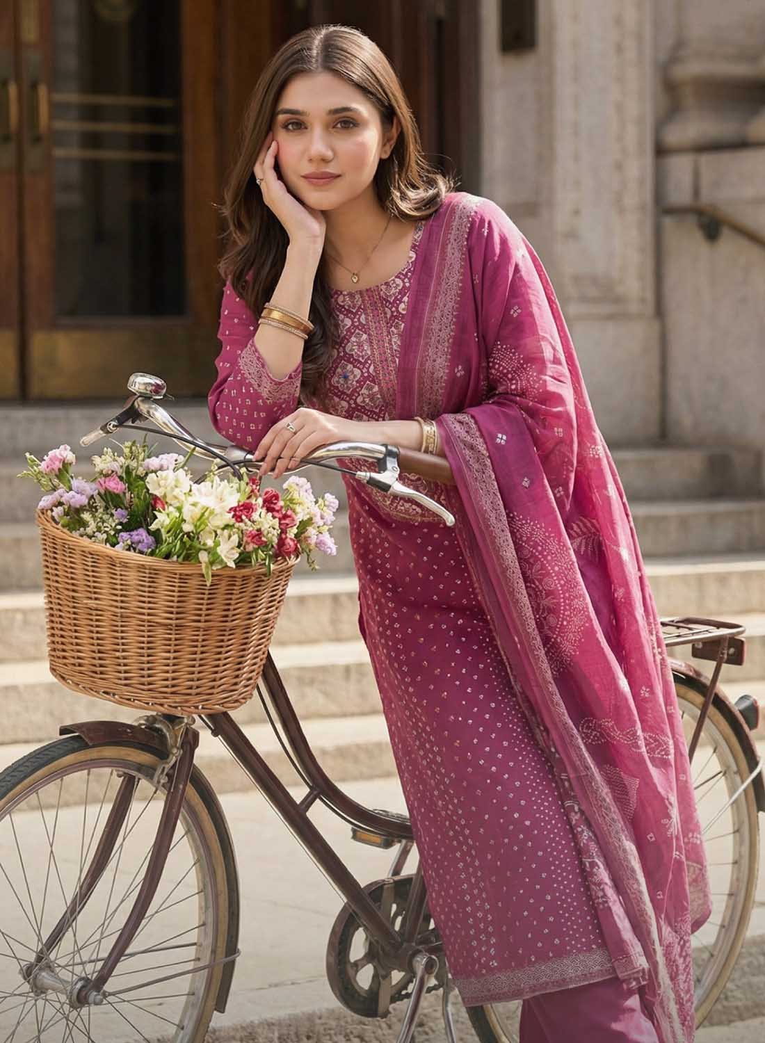 Pure Cotton Lawn Printed Unstitched Salwar Suit with Dupatta