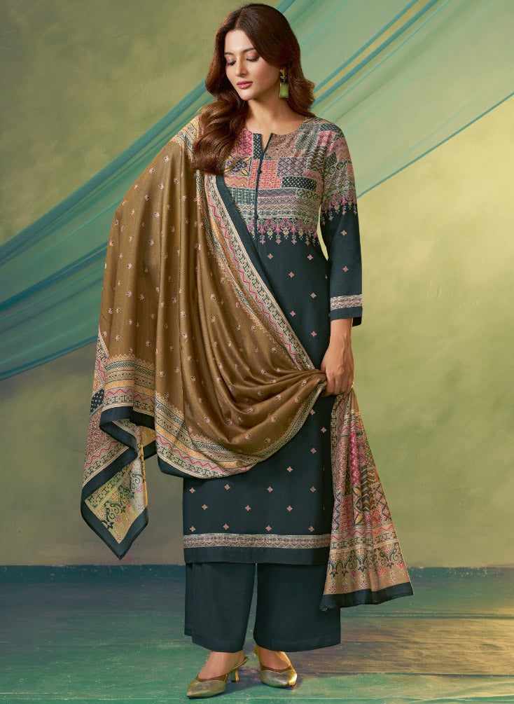 Unstitched Pashmina Winter Salwar Suit Set Material for Women