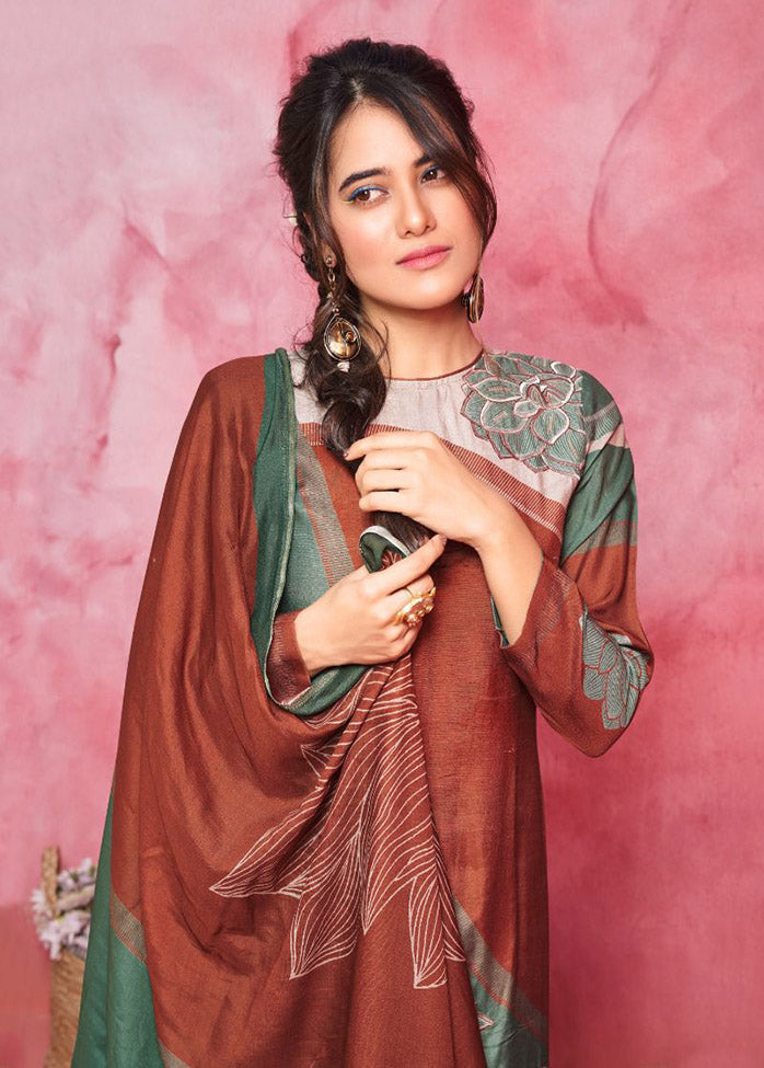 Pure Muslin Unstitched Salwar Suit Dress Material for Women