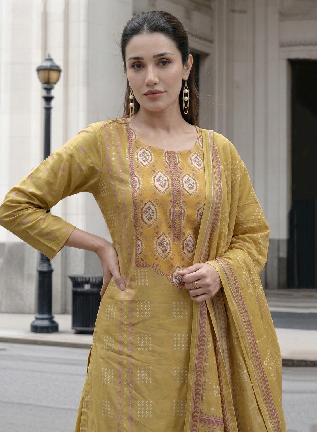 Pure Cotton Lawn Printed Salwar Suit Dress Material for Women