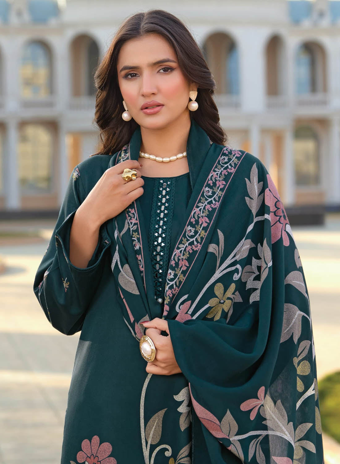 Party Wear Muslin Silk Unstitched Salwar Suit Material for Women