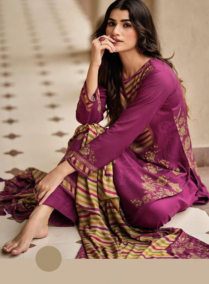 Winter Pashmina Unstitched Salwar Suit Dress Material for Women