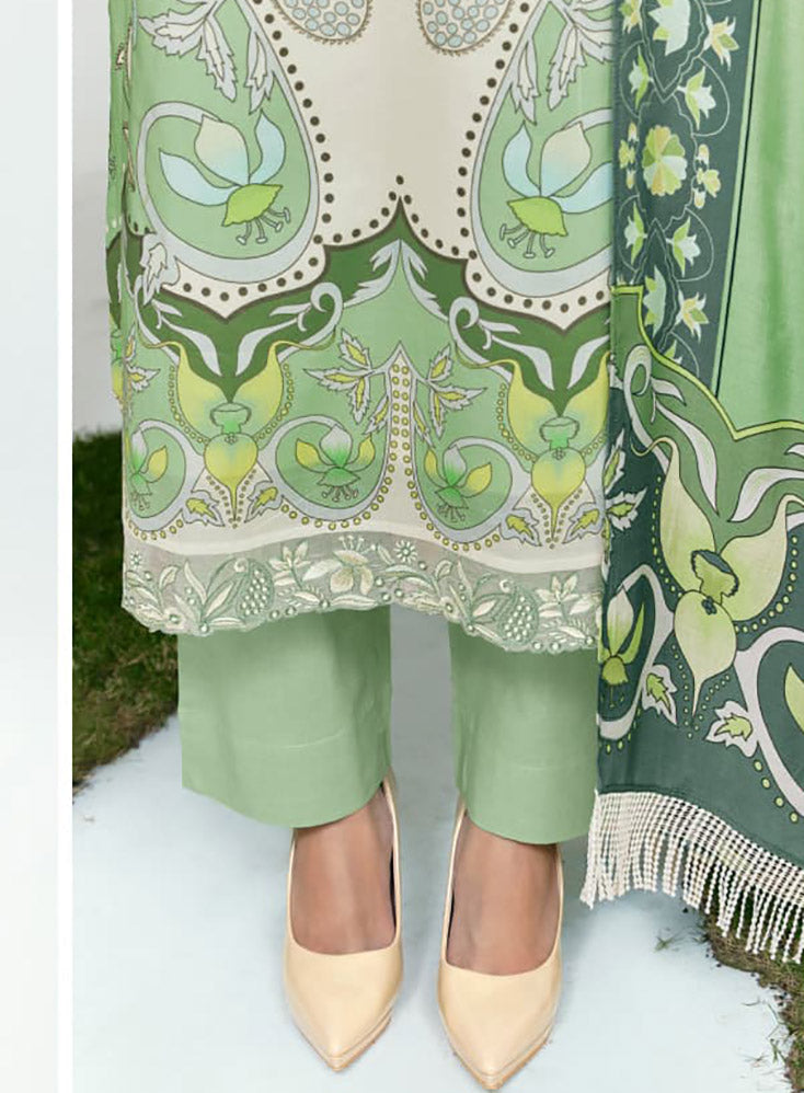 Pure Cotton Lawn Embroidered Unstitched Suit Dress Material for Women