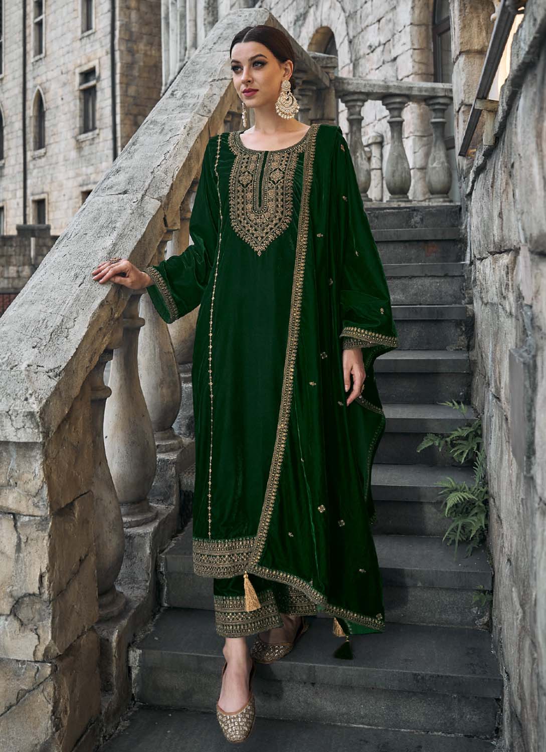 Velvet Suit Winter Wear Salwar Suits For Ladies Kilory Party Wear