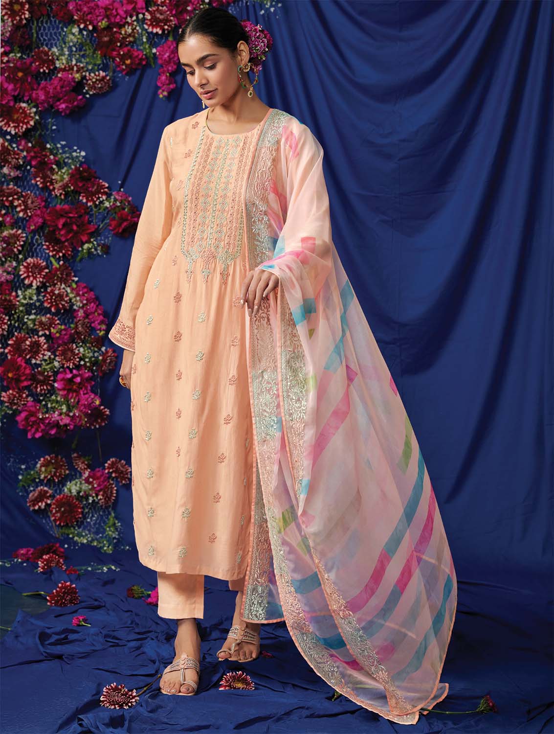 Kimora Pure Lawn Cotton Unstitched Salwar Suit Dress Material