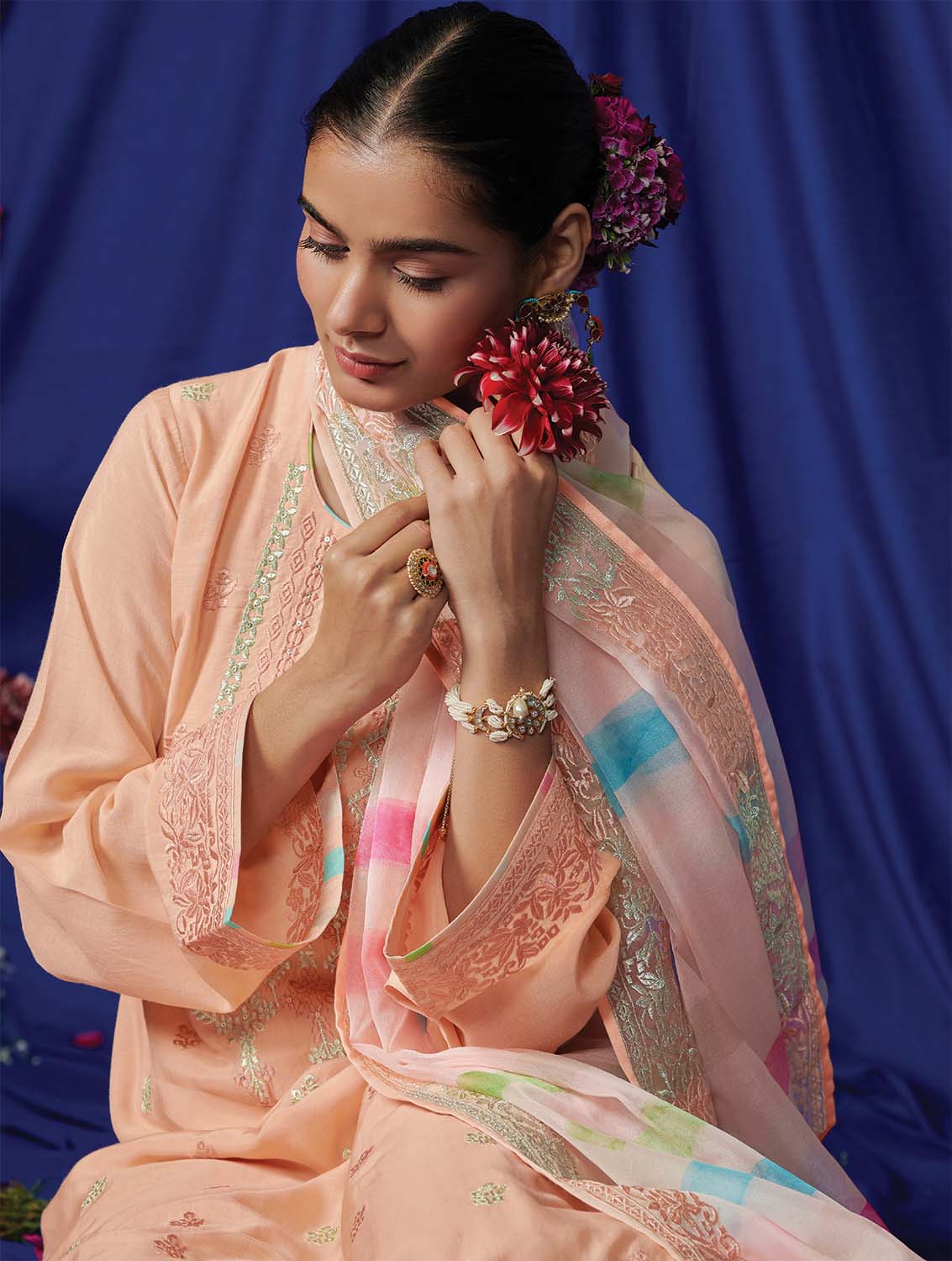 Kimora Pure Lawn Cotton Unstitched Salwar Suit Dress Material