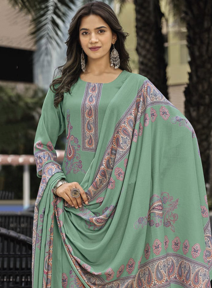 Pashmina Winter Unstitched Salwar Suit Set Material for Women