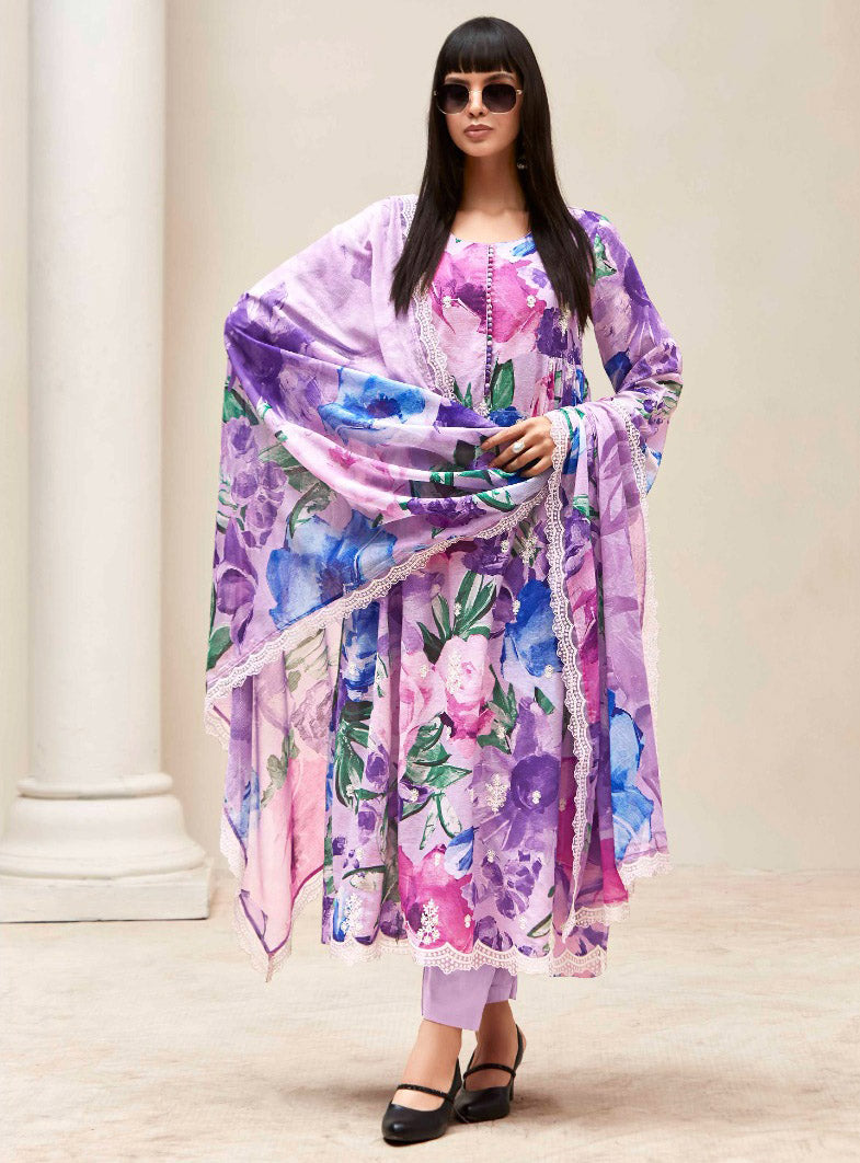 Kimora Pure Linen Unstitched Summer Suit Dress Material for Women
