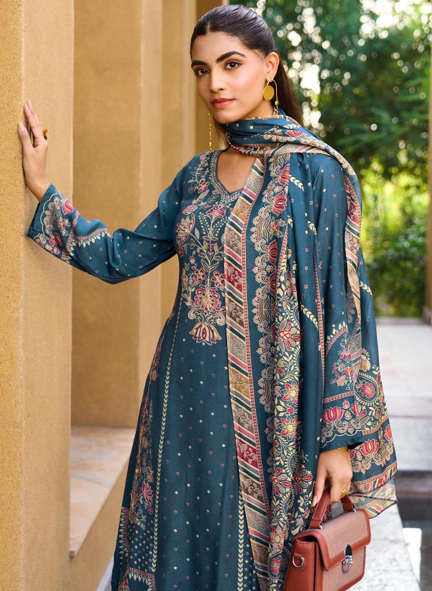 Party Wear Muslin Unstitched Suit Dress Material for Women