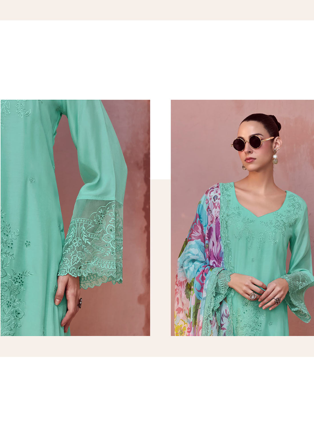 Party Wear Pure Muslin Unstitched Salwar Suit Set Material for Women