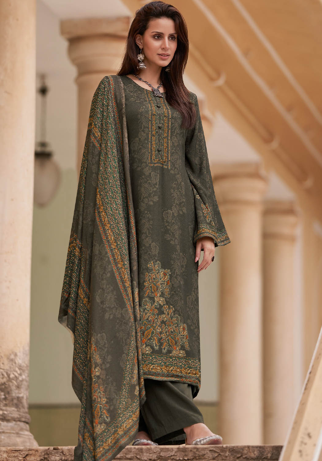 winter dress material for ladies Winter-Friendly Salwar Kameez Fabrics for Ultimate Comfort