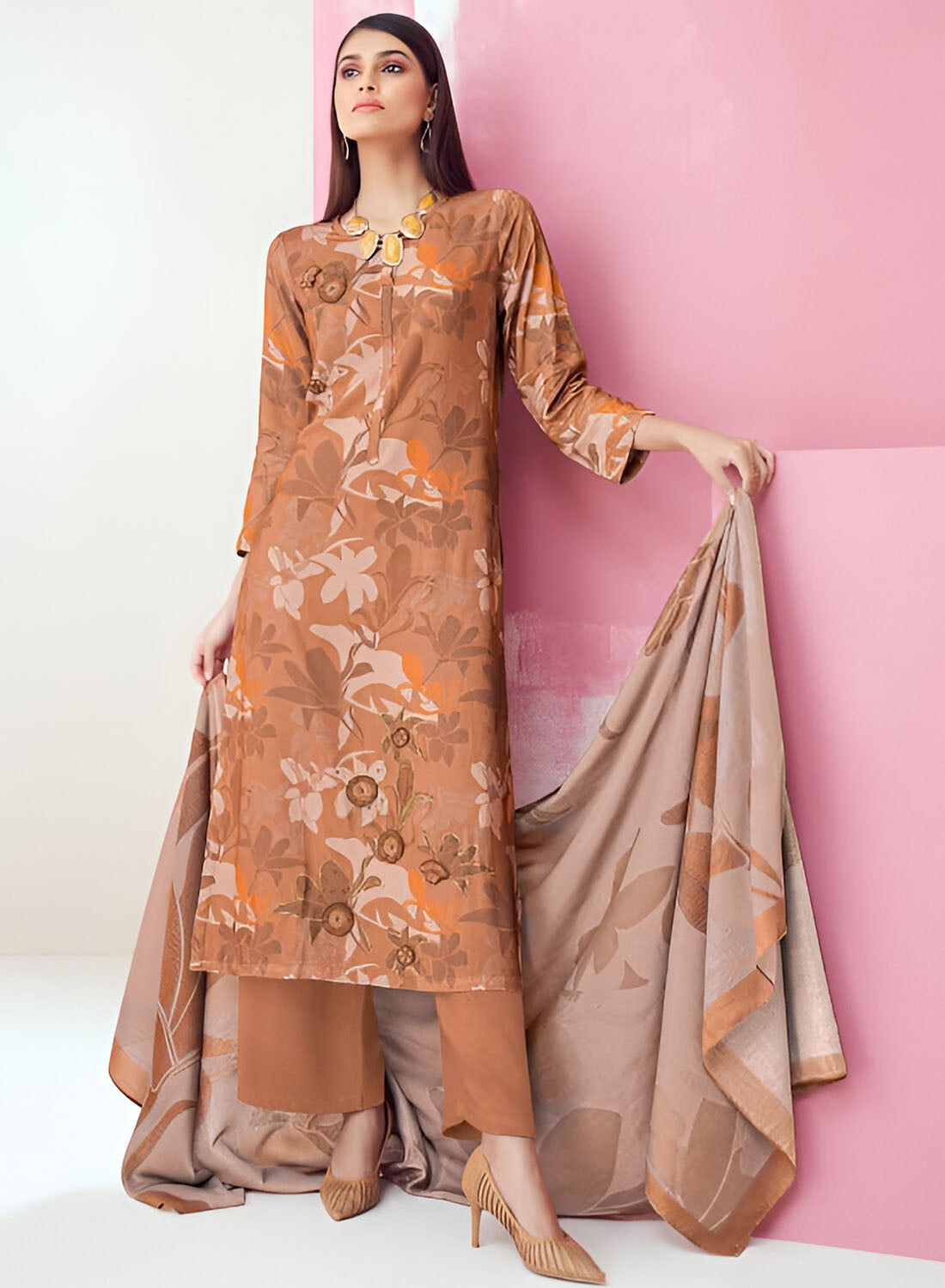 Muslin Silk Unstitched Salwar Suit Dress Material for Women
