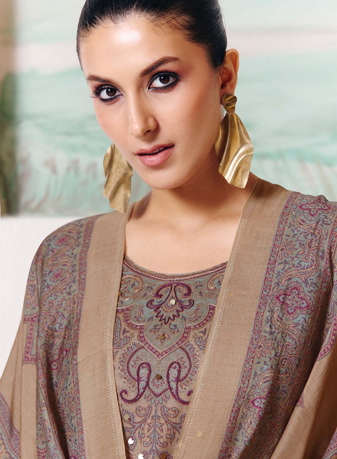 Pure Cotton Unstitched Salwar Suit Fabric Material with Muslin Dupatta