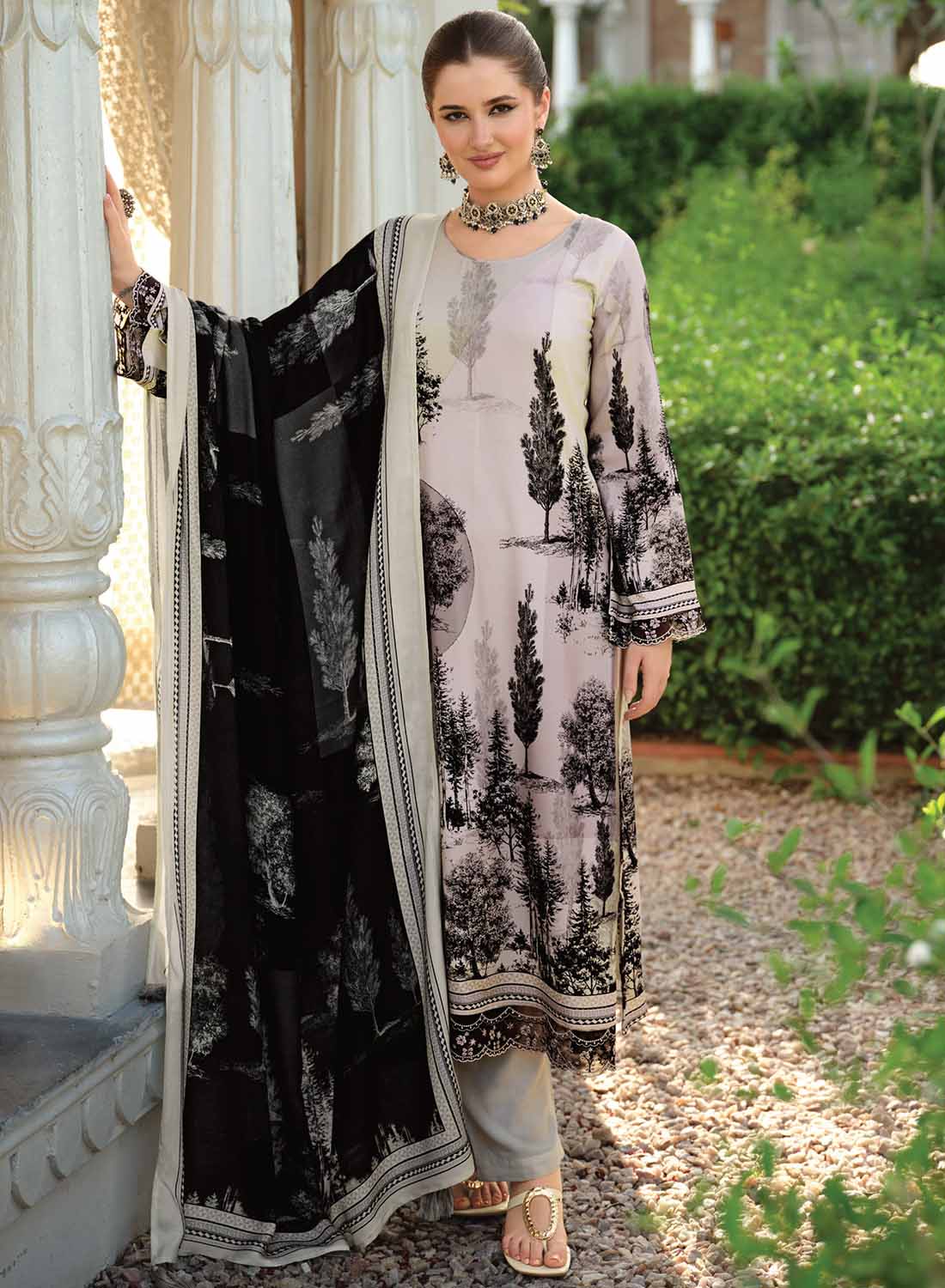 Fancy Viscose Pashmina Unstitched Winter Salwar Suit Set Material