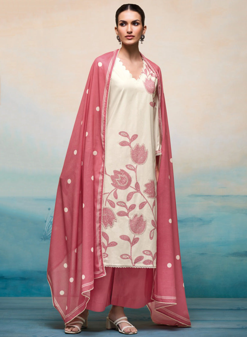 Ganga Pure Cotton Unstitched Cotton Salwar Suit Dress Material for Women
