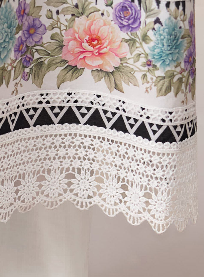 Party Wear Pure Cotton White Unstitched Suit Set Material for Women