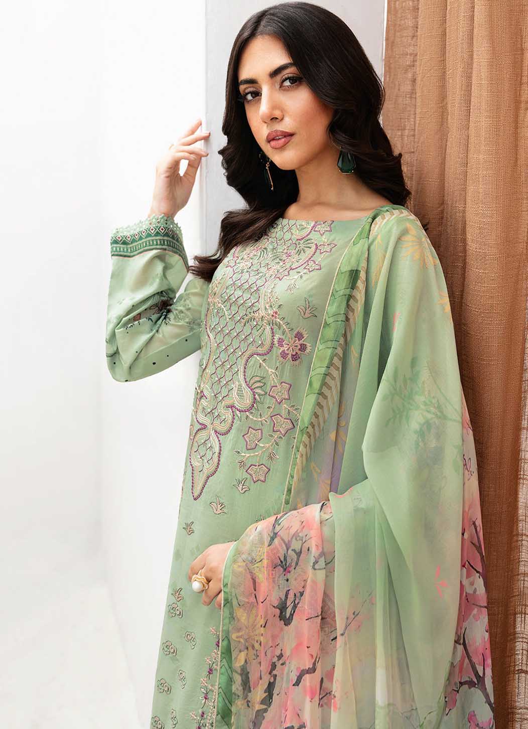 Ramsha Unstitched Pure Pakistani Lawn Suit for Women