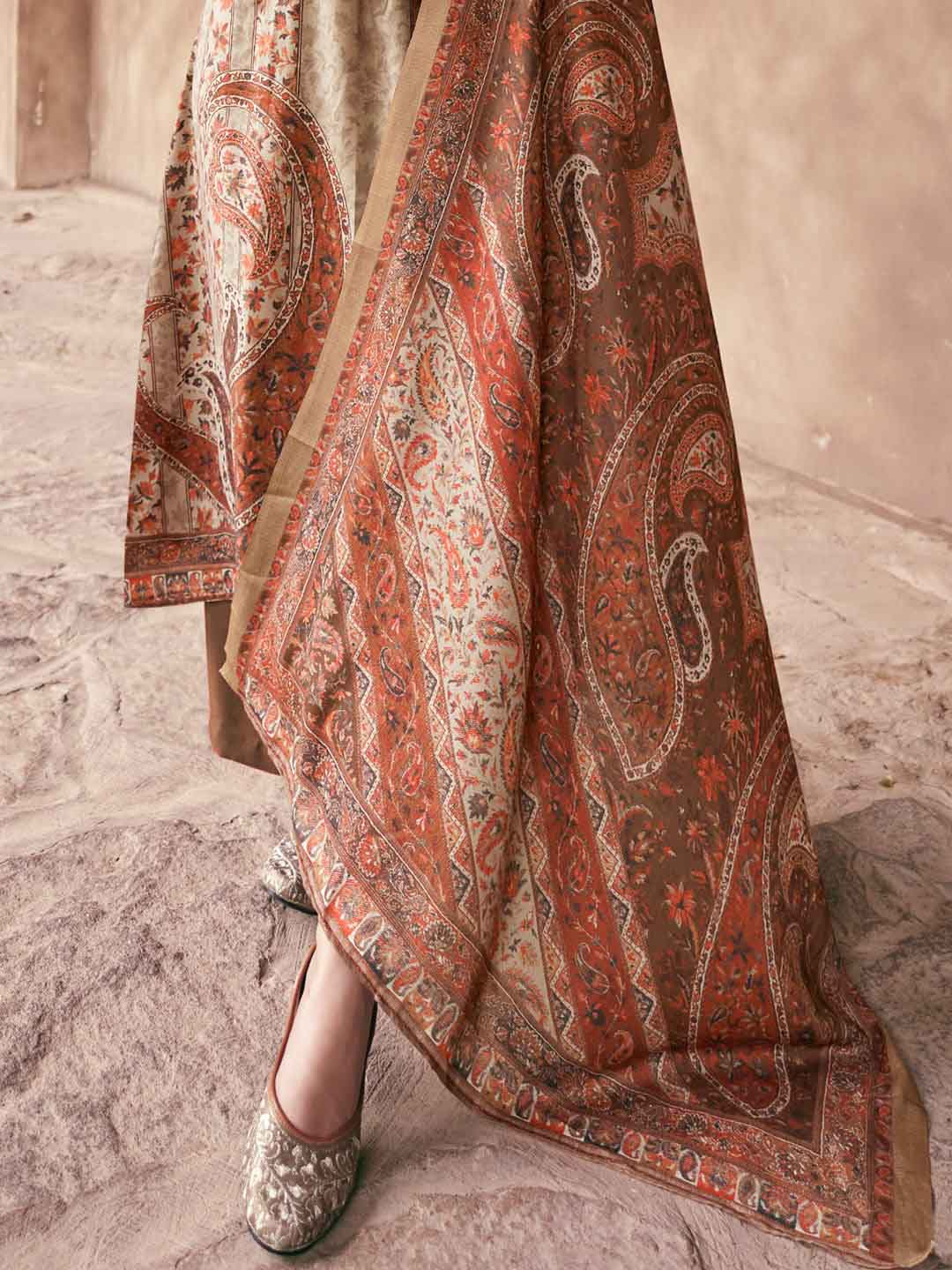 Mumtaz Arts Pure Lawn Cotton Unstitched Suit Dress Material for Ladies