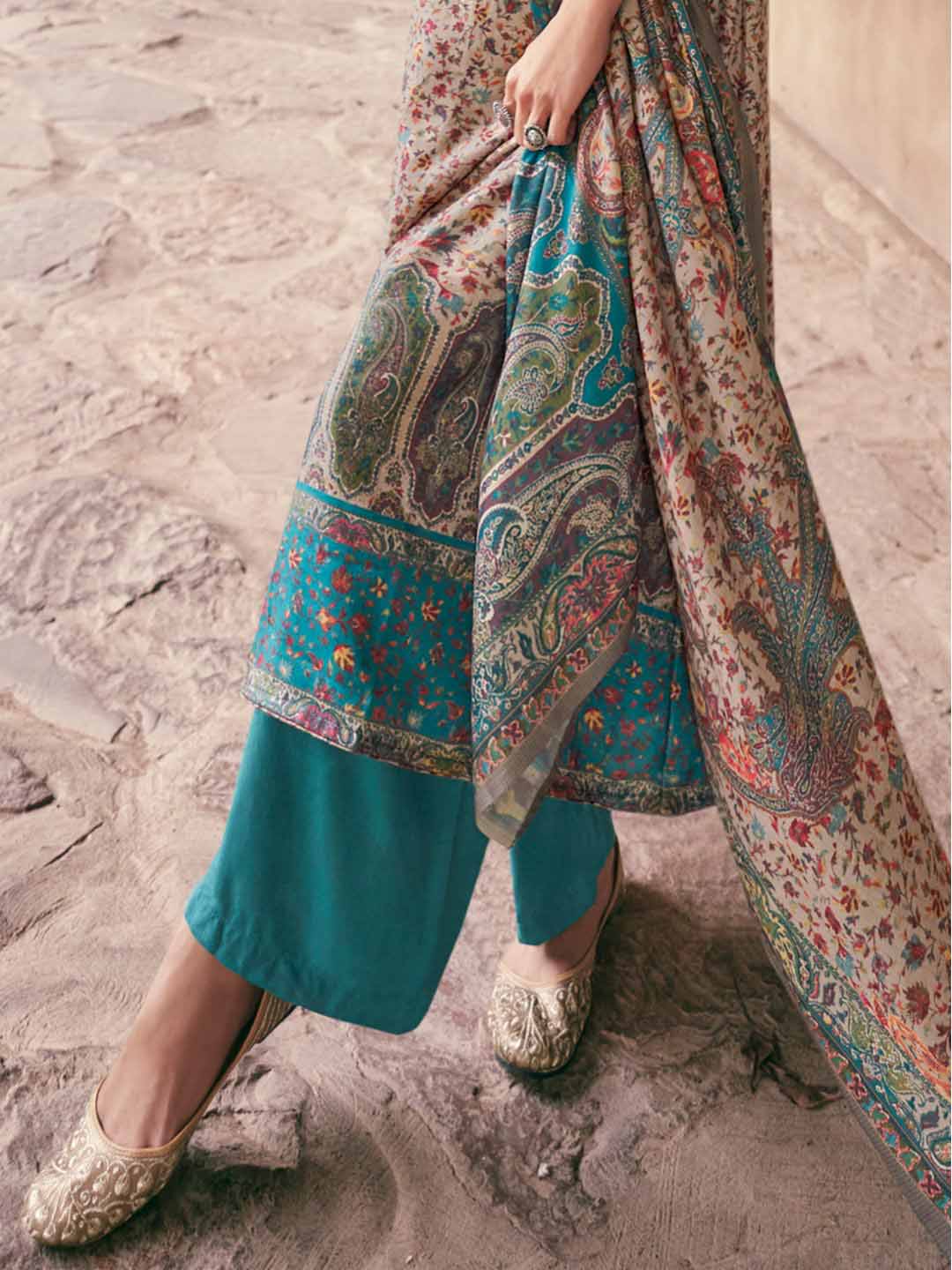 Mumtaz Arts Ethnic Lawn Cotton Unstitched Suit Dress Material for Women
