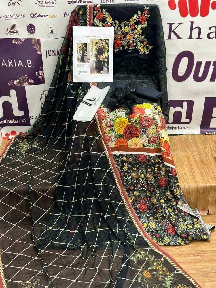 Adan's Libas Unstitched Printed Lawn Original Pakistani Suit