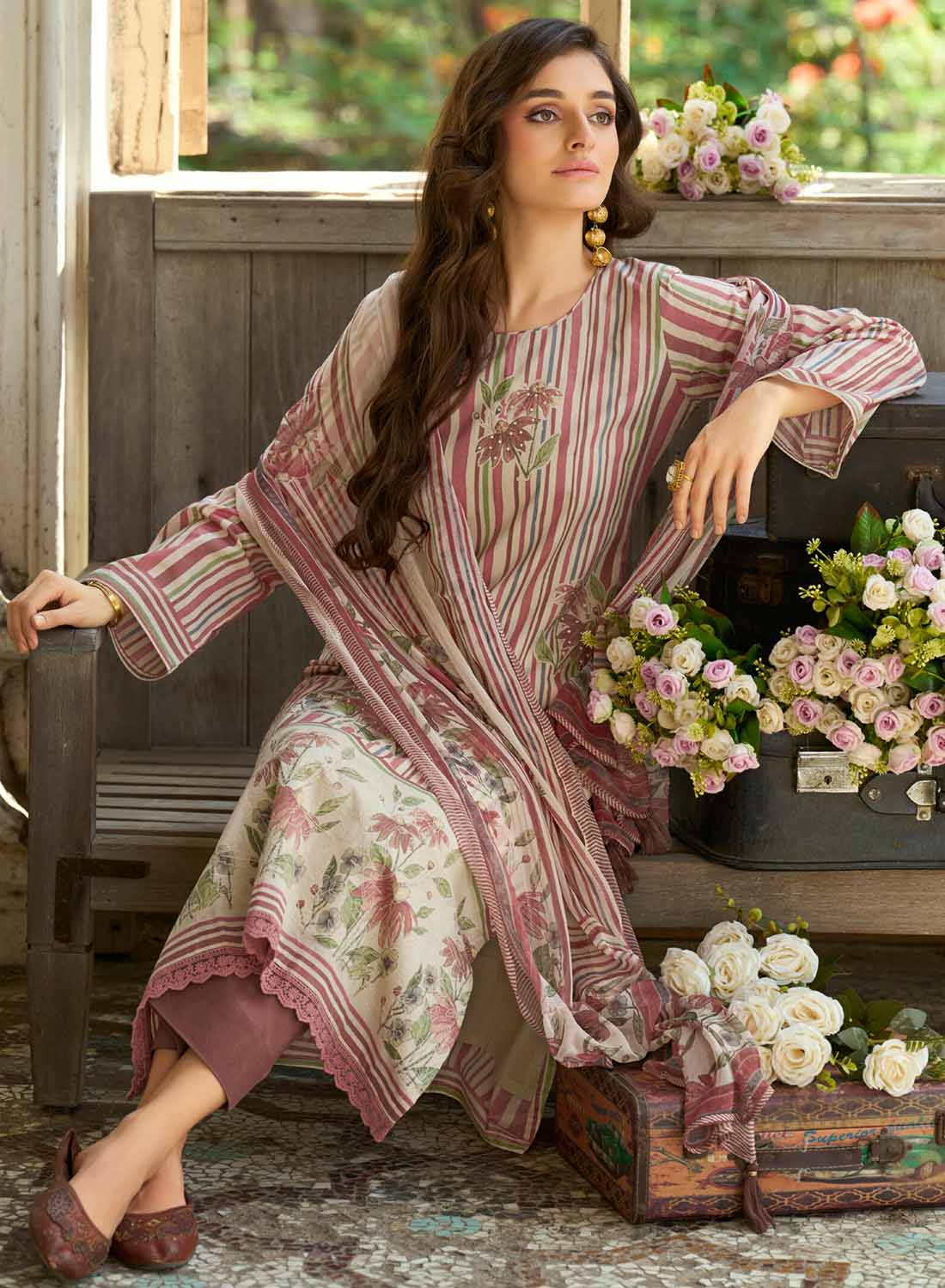 Daily Wear Pure Cotton Unstitched Suit Material for Women with Dupatta