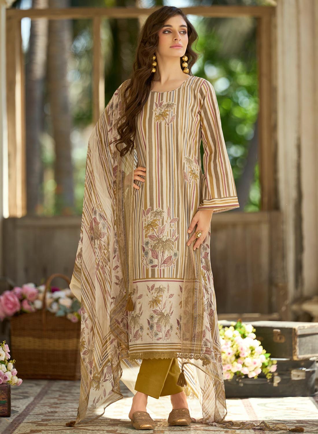 Daily Wear Pure Cotton Printed Unstitched Suit Material for Women