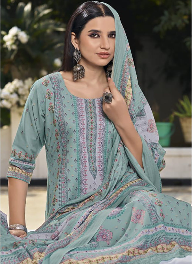 Printed Cotton Unstitched Salwar Suit Material with Dupatta for Women