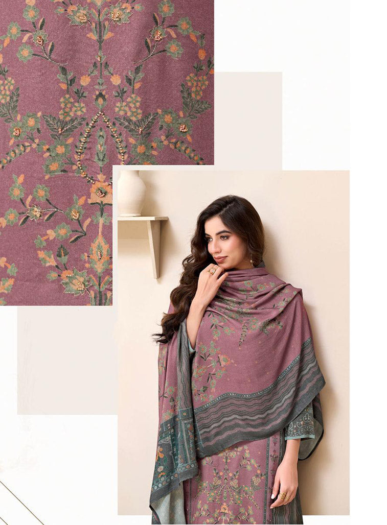 Sahiba Pashmina Unstitched Winter Salwar Suit Material for Women