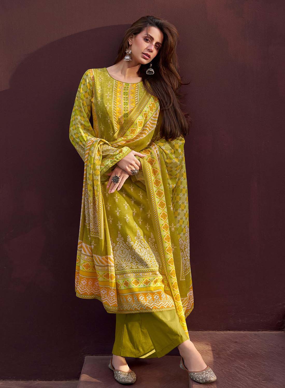 Mumtaz Arts Printed Lawn Cotton Unstitched Suit Dress Material