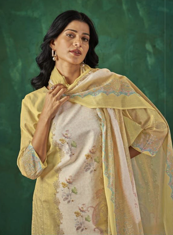 Pure Lawn Cotton Unstitched Salwar Suit Dress Material for Ladies