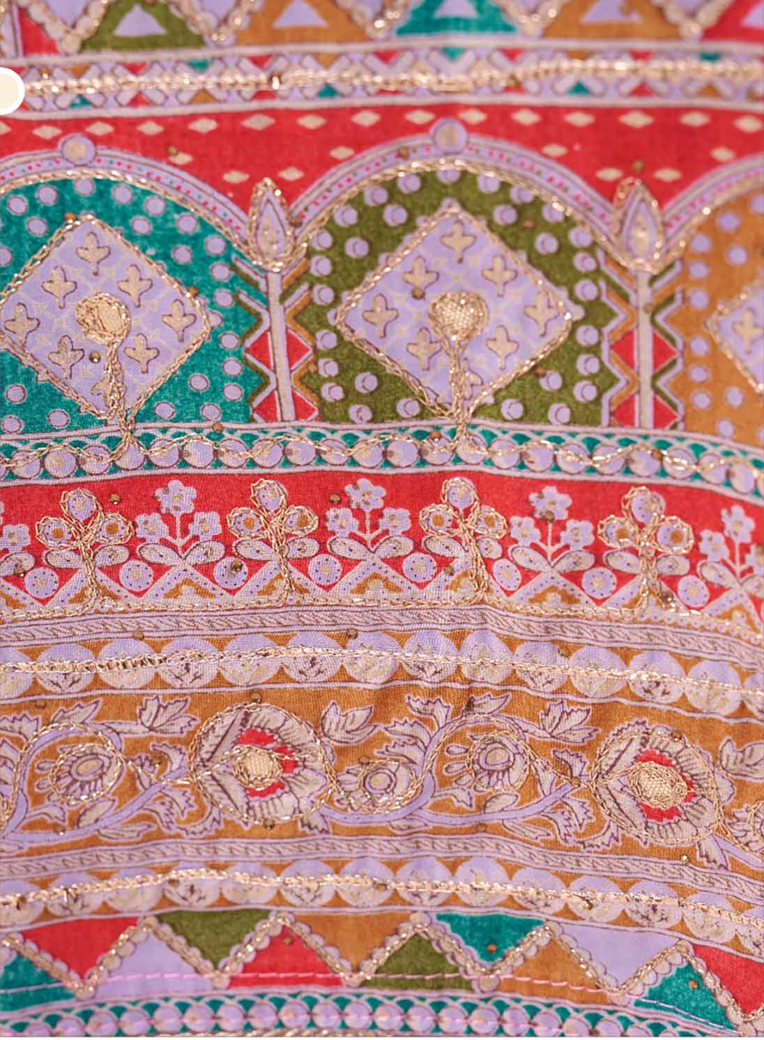 Women's Pure Cambric Cotton Unstitched Suit Material with Zari Work