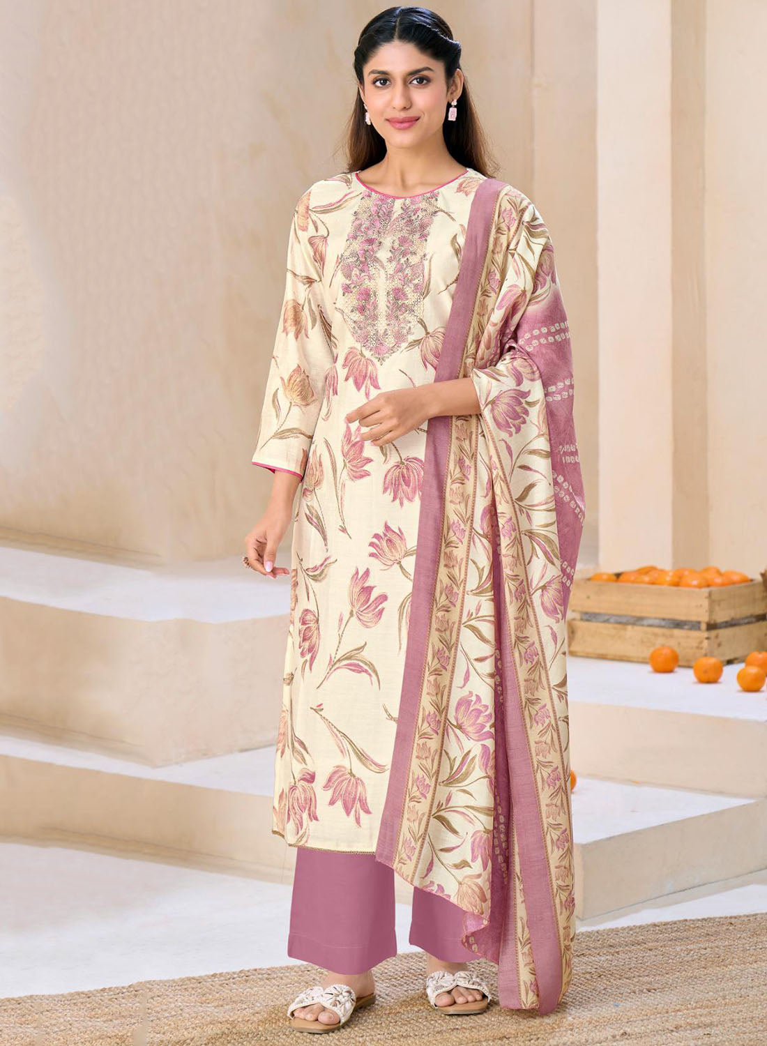Designer Party Wear Modal Silk Unstitched Suit Material for Women