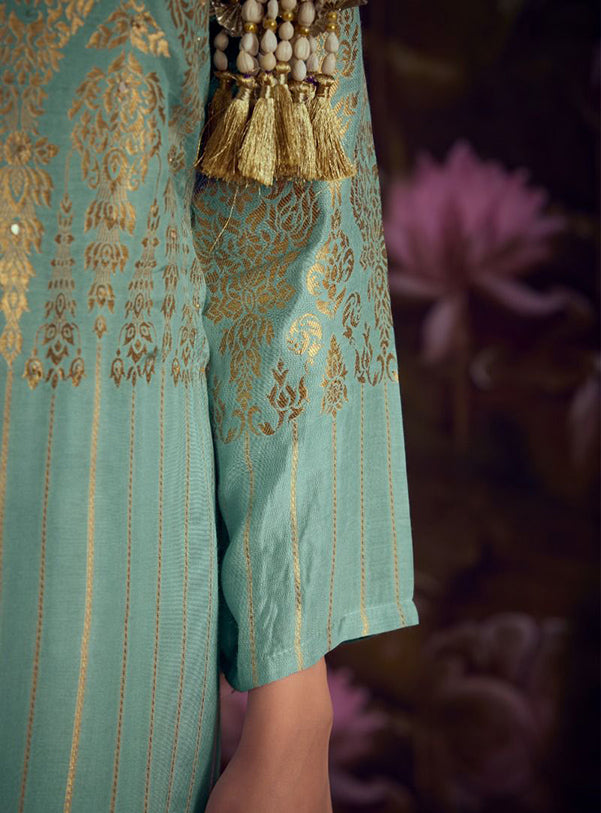 Party Wear Soft Silk Unstitched Salwar Suit Dress Material for Women