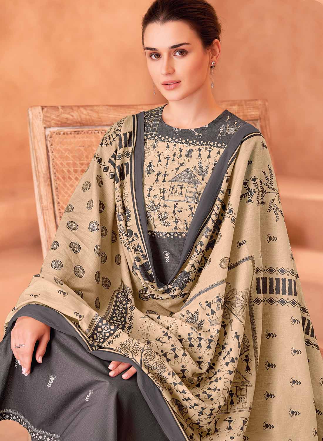 Women's Pure Cotton Lawn Unstitched Suit Set Dress Material