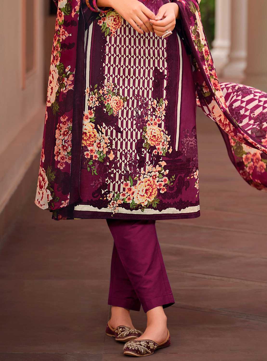 Belliza Latest Cotton Pakistani Print Unstitched Women Salwar Suit