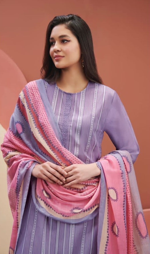 Sudriti Sahiba Cambric Cotton Unstitched Suits Material with Embroidery