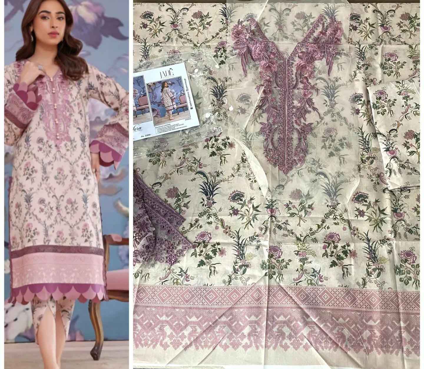 Jade Flora Embrodiered Pakistani Lawn Suits