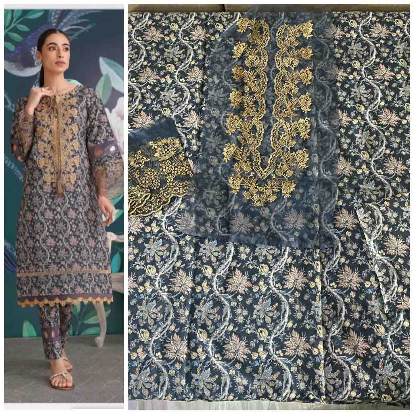 Jade Flora Embrodiered Pakistani Lawn Suits
