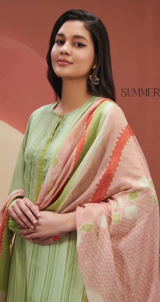 Sudriti Sahiba Cambric Cotton Unstitched Suits Material with Embroidery