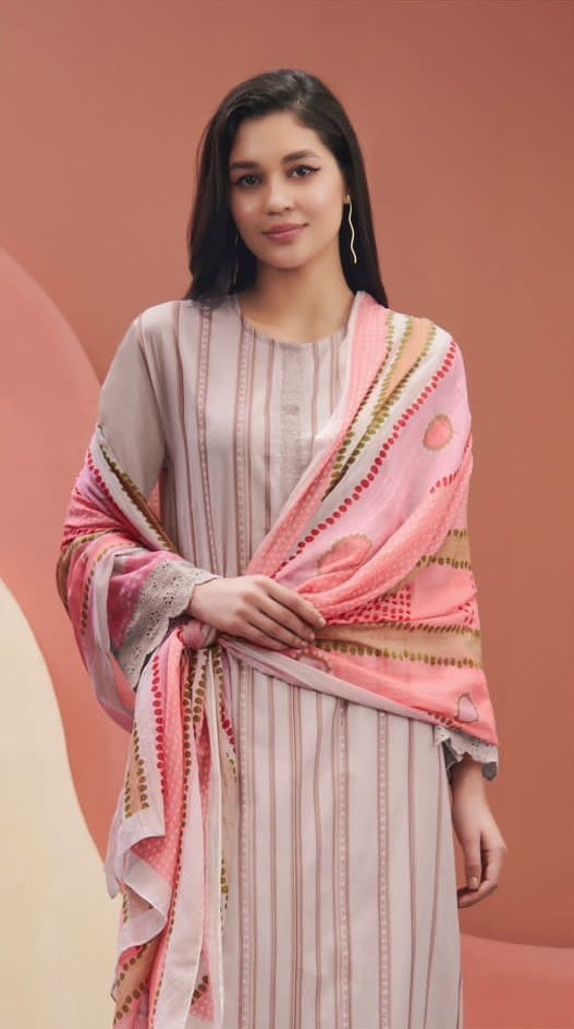 Sudriti Sahiba Cambric Cotton Unstitched Suits Material with Embroidery