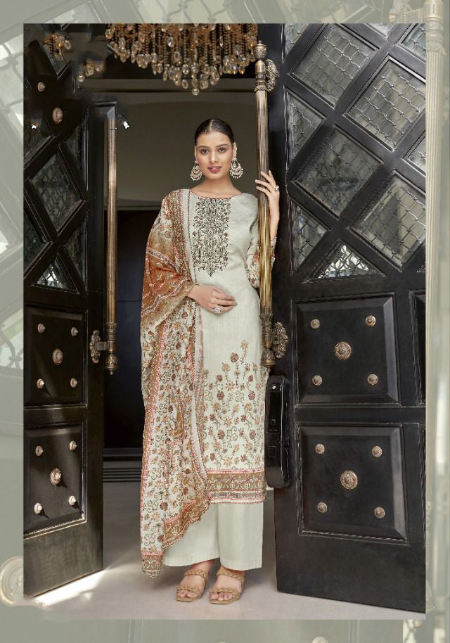 Alok Unstitched Cotton Suits Material With Dupatta