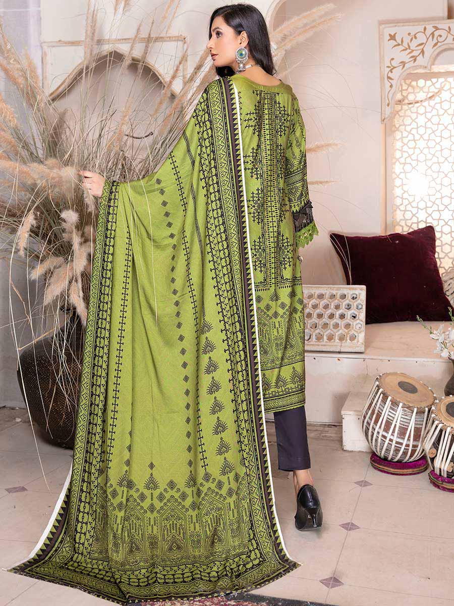 Blossom By Aalaya Unstitched Print and Embroidered Staple Winter Pakistani Suit