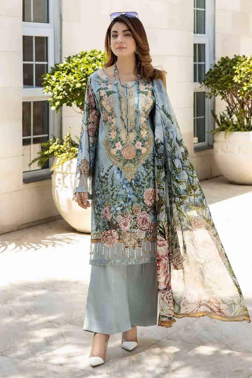 Adan's Libas Unstitched Printed Lawn Original Pakistani Suit